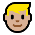 👱🏼‍♂️ man: medium-light skin tone, blond hair display on Windows